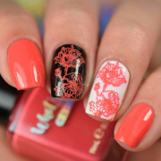 Whats Up Nails - Floral Correlation 珊瑚色印花專用指甲油